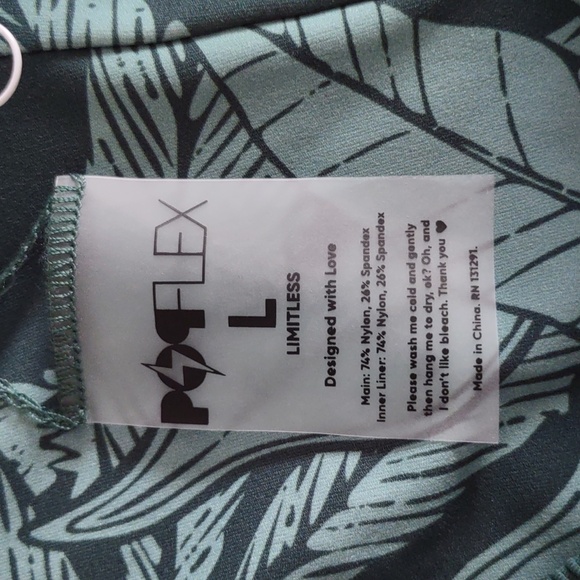 NWT Popflex Large Green Ribbed Bikini Bottom - Picture 3 of 11